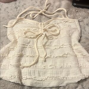 SHEIN Cream Textured Camisole Top